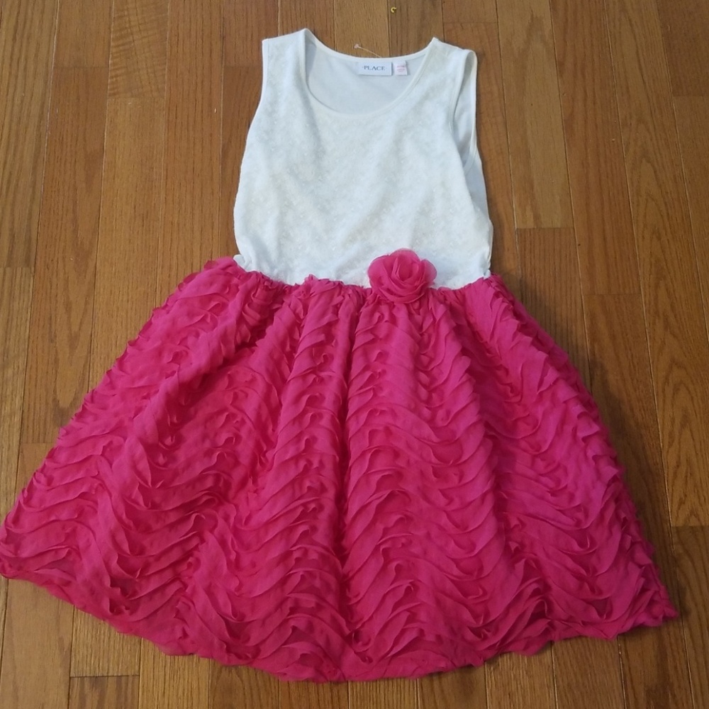 Children's Place fun Pink Ruffle Dress Sz Y14